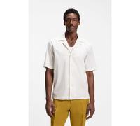 BOSS Chemise Relaxed en popeline de coton stretch à col de camp - Style C-LARS2-CAMP-263, 50567417 Naturel M