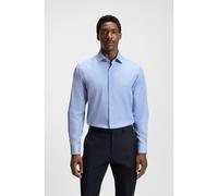 BOSS Chemise Slim BECKHAM x BOSS en popeline de coton - Style H-DAVID-spread_DB, 50548799 Bleu à motif 42
