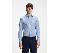 BOSS Chemise Slim d'affaires en popeline stretch - Style H-HANK-K-C1-261, 50567057 Motif bleu clair 42