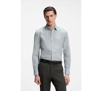 BOSS Chemise Slim d'affaires en popeline stretch - Style H-HANK-K-C1-261, 50567057 Vert à motif 44
