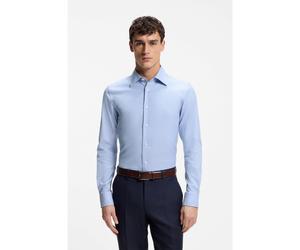 BOSS Chemise Slim en coton stretch structuré italien - Style L-HAYS-KENT-C1-243, 50525359 bleu clair 45