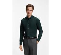 BOSS Chemise Slim en coton stretch - Style H-HANK-kent-C1-214, 50469345 Vert sombre 37