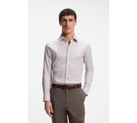 BOSS Chemise Slim en coton structuré mélangé - Style L-HAYS-KENT-C1-243, 50566200 Beige clair 41