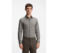 BOSS Chemise Slim en coton structuré mélangé thermorégulant - Style P-HANK-K-261, 50567221 Vert 45