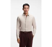 BOSS Chemise Slim en flanelle de coton mélangé - Style L-HAYS-KENTW-C-252, 50571005 Beige clair 45