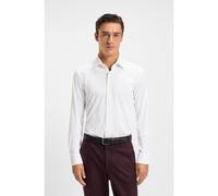 BOSS Chemise Slim en flanelle stretch brossée - Style P-HANK-kent-C1-222, 50550068 Blanc 39