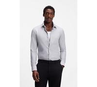 BOSS Chemise Slim en jersey de coton mélangé à rayures - Style P-HANK-K-261, 50567460 Rayures bleues 40