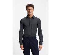 BOSS Chemise Slim en jersey stretch imprimé performant - Style P-HANK-S-K-261, 50556692 Bleu à motif 46