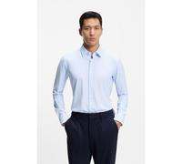 BOSS Chemise Slim en jersey stretch imprimé performant - Style P-HANK-S-K-261, 50556692 Carreaux bleu clair 43