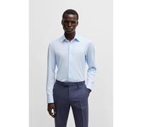 BOSS Chemise Slim en jersey stretch performant micro structuré - Style P-HANK-kent-C1-222, 50533395 bleu clair 46