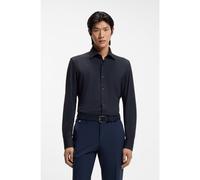 BOSS Chemise Slim en jersey stretch structuré performant - Style P-HANK-K-261, 50555767 Bleu foncé 45