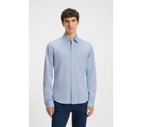BOSS Chemise Slim en piqué de coton chiné - Style Mysoft_2_M, 50519748 Bleu S