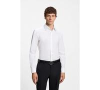 BOSS Chemise Slim en popeline de coton stretch facile à repasser - Style H-HANK-K-C3-261, 50555668 Blanc 39