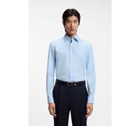 BOSS Chemise Slim en popeline de coton stretch facile à repasser - Style H-HANK-K-C3-261, 50555668 bleu clair 39