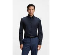 BOSS Chemise Slim en popeline de coton stretch facile à repasser - Style H-HANK-K-C3-261, 50555668 Bleu foncé 38