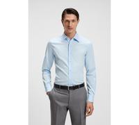 BOSS Chemise Slim en popeline stretch de coton mélangé - Style L-HAYS-KENT-C1-243, 50525357 bleu clair 46