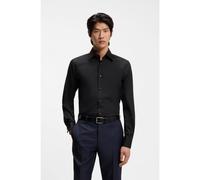 BOSS Chemise Slim en popeline stretch de coton mélangé - Style L-HAYS-KENT-C1-243, 50525357 Noir 45