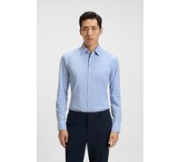 BOSS Chemise Slim en popeline stretch performante à carreaux - Style P-HANK-kent-C1-222, 50545319 Bleu à motif 44