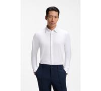 BOSS Chemise Slim en tissu stretch performant structuré - Style P-ROAN-K-F-263, 50567146 Blanc M