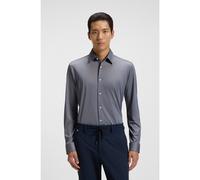 BOSS Chemise Slim en tissu stretch performant structuré - Style P-ROAN-kent-C1-233, 50533434 Bleu foncé L