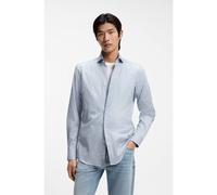 BOSS Chemise Slim en twill de coton italien à rayures - Style H-HANK-SP-C1-261, 50556513 Light Blue Stripes 40