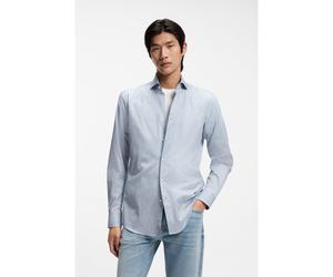 BOSS Chemise Slim en twill de coton italien à rayures - Style H-HANK-SP-C1-261, 50556513 Rayures bleu clair 45