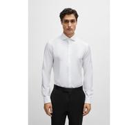 BOSS Chemise Slim en twill de coton stretch - Style H-HANK-spread-DC-214, 50480101 Blanc 45