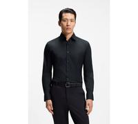 BOSS Chemise Slim en twill stretch performant - Style P-HANK-kent-C1-222, 50503356 Noir 42L