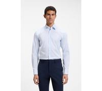 BOSS Chemise Slim Fit en popeline de coton mélangé à rayures - Style P-HANK-K-261, 50561595 bleu clair 39