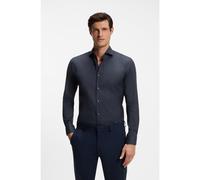BOSS Chemise Slim Fit en popeline de coton mélangé facile à repasser - Style P-HANK-spread-C1-222, 50479915 Bleu foncé 42A