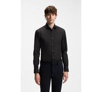 BOSS Chemise Slim Fit en popeline de coton mélangé facile à repasser - Style P-HANK-spread-C1-222, 50479915 Noir 39