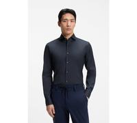 BOSS Chemise Slim Fit en popeline de coton mélangé facile à repasser - Style P-HANK-spread-C1-222, 50479915 Bleu foncé 39A