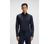 BOSS Chemise Slim Fit en popeline de coton mélangé facile à repasser - Style P-HANK-spread-C1-222, 50479915 Bleu foncé 45A