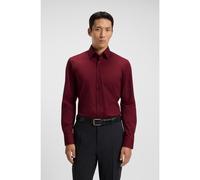 BOSS Chemise Slim Fit en popeline de coton stretch facile à repasser - Style H-HANK-kent-C1-214, 50469345 Rouge sombre 39