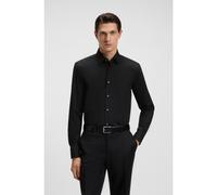 BOSS Chemise Slim Fit en popeline de coton stretch facile à repasser - Style H-HANK-kent-C1-214, 50469345 Noir 44