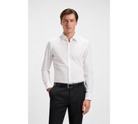 BOSS Chemise Slim Fit en popeline de coton stretch facile à repasser - Style H-HANK-kent-C1-214, 50469345 Blanc 42
