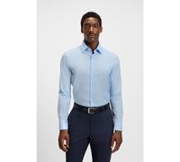 BOSS Chemise Slim Fit en popeline de coton stretch facile à repasser - Style H-HANK-kent-C1-214, 50469345 bleu clair 40