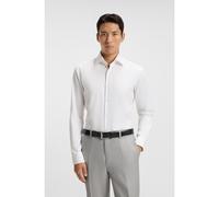 BOSS Chemise Slim Fit en twill de coton stretch facile à repasser - Style H-HANK-kent-C1-214, 50470583 Blanc 42L
