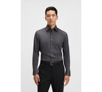 BOSS Chemise Slim Fit en twill de coton stretch facile à repasser - Style H-HANK-kent-C1-214, 50470583 Gris sombre 44L