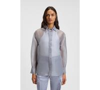 BOSS Chemisier à manches longues en organza de soie - Style Berryba, 50546109 Gris chiné 48
