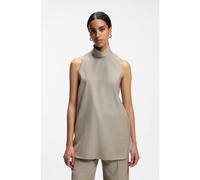 BOSS Chemisier ajusté sans manches en laine vierge stretch - Style Bienta, 50572057 Beige clair 44
