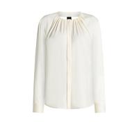 BOSS Chemisier en soie stretch avec détails froncés - Style Banorah, 50571073 Naturel 38
