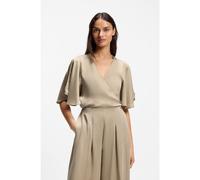 BOSS Chemisier cache-cœur à manches kimono - Style C_Bireni, 50564270 Beige 36