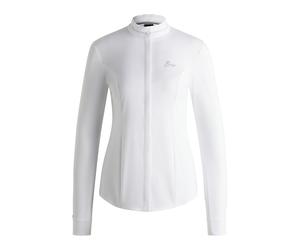 BOSS Chemisier de concours d’équitation Slim avec strass - Style EMMA SHOW BLOUSE GLITTER, B6W0401 Blanc XL