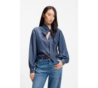 BOSS Chemisier effet denim avec écharpe - Style C_Betilla, 50566353 Bleu 44