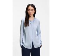 BOSS Chemisier en soie stretch avec détails froncés - Style Banorah, 50571073 bleu clair 34