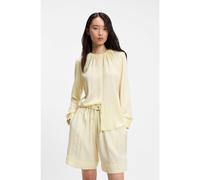 BOSS Chemisier en soie stretch avec détails froncés - Style Banorah, 50571073 Jaune clair 46