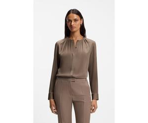 BOSS Chemisier en soie stretch - Style Banorah, 50571073 Marron 38