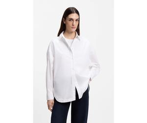 BOSS Chemisier Oversize en popeline de coton - Style C_Bostatta, 50553890 Blanc 42