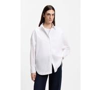 BOSS Chemisier Oversize en popeline de coton - Style C_Bostatta, 50553890 Blanc 46